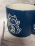 共禾京品（JINGREPUBLIC）可愛(ài)卡通貓咪陶瓷馬克杯大容量咖啡杯高顏值日式情侶水杯家用杯子 貓咪馬克杯-藍色杯身 曬單實(shí)拍圖