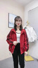 AEMAPE短款棒球服外套女春裝2025年秋季新款休閑百搭復古上衣 紅色 L 建議115-130斤 曬單實(shí)拍圖