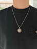 銘揚飾?！究赊D(zhuǎn)動】925銀北極星指南針航海羅盤項鏈男士吊墜原創(chuàng)潮流配飾 純銀吊墜+鋼鏈55cm 曬單實拍圖