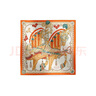 愛(ài)馬仕（HERMES）馬鞍圖案印花新款蠶絲絲巾 女款 送女友長(cháng)輩節日送禮 多色H004090Sv06 90*90cm 曬單實(shí)拍圖