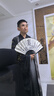漢宅閣漢服男成人俠客古裝交領(lǐng)齊腰襦裙書(shū)生魏晉風(fēng)馬面裙套裝表演服 踏金灰+腰帶+護腕+劍 M 曬單實(shí)拍圖