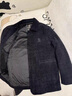 皮爾卡丹（pierre cardin）爸爸春秋季外套2024新款中老年人男士毛呢夾克爺爺裝上衣服50歲60 藍(lán)黑色【翻.領(lǐng)】 180125-145斤 曬單實(shí)拍圖