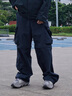 GUUKA TECH古由卡機(jī)能工裝褲男直筒寬松大碼休閑褲長(zhǎng)褲戶外運(yùn)動(dòng)可拆卸褲子 藏藍(lán) S 曬單實(shí)拍圖
