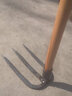 立錦手工鍛打挖土耙開(kāi)荒長(cháng)柄農用除草種菜耙釘耙挖礦耙園藝園林耙子 鍛打三齒耙大號（帶柄） 曬單實(shí)拍圖