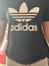 阿迪達斯（adidas）三葉草短袖女裝秋季運動(dòng)半袖寬松棉質(zhì)T恤 黑色 34/S 曬單實(shí)拍圖