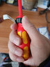 維拉（WERA）絕緣螺絲刀進口160/162一字十字VDE德國高壓電工維修防滑平口起子 一字【1.0x5.5x125激光蝕刻刀頭 曬單實拍圖