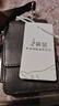 袋鼠牛皮RFID工作證卡套廠(chǎng)牌胸卡工作牌掛繩證件套掛脖卡包證件包 kb172咖啡色 曬單實(shí)拍圖
