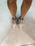 斯凱奇（Skechers）男鞋夏季休閑鞋戶(hù)外運動(dòng)鞋厚底增高老爹鞋復古百搭熊貓鞋 淺灰色/LTGY 42 曬單實(shí)拍圖