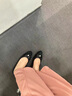 萊爾斯丹[竹韻東方]春季新款新中式提花女鞋通勤平跟淺口單鞋女02001 黑色 BKF 37 曬單實(shí)拍圖