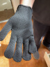 百舸 5级防割手套 钢丝防护手套钢筋工耐磨劳保手套 加厚 1双 实拍图