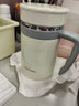 陶瓷保溫杯帶蓋桌面泡茶杯真陶瓷內(nèi)膽桌面水杯子可裝中藥手柄杯 白色【不帶手柄】 曬單實拍圖