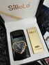 仕保羅（SiBoLo）情人節充電打火機電弧防風(fēng)送老公男友實(shí)用又高檔男士生日禮物定制 愛(ài)心表盤(pán)打火機定制+禮盒 曬單實(shí)拍圖