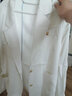 太平鳥(niǎo)女裝2024年夏季翻袖口醋酸西裝A1BAE2194 米白 XL 曬單實(shí)拍圖