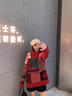 TAGD中國官方品牌店 圓領(lǐng)浮雕紅色刺繡圣誕毛衣秋季針織衫男女同款 紅色（款式偏寬松） M （建議身高165-175） 曬單實(shí)拍圖