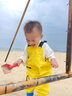 杰米仕兒童趕海服下水褲玩水連體褲防水衣服幼兒園涉水褲沙灘抓摸魚裝備 藍色【兒童下水褲】 25 【內(nèi)長16cm】 曬單實拍圖