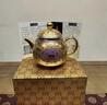 奢龍中式泡茶茶壺家用功夫茶具套裝單壺陶瓷鎏金茶水分離茶壺新款 鎏金牡丹壺 201mL(含)-300mL(含) 曬單實拍圖
