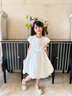 IVY HOUSE常春藤兒童裝女童2024秋季新款  禮服裙立體蝶戀花連衣裙仙紗裙擺 白色（（身后腰帶不附贈）） 120cm 曬單實(shí)拍圖