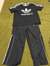 三葉草（Adidas）梭織長(cháng)褲男 時(shí)尚復古潮流寬松舒適透氣休閑直筒褲子 JE3478 L 曬單實(shí)拍圖