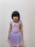 南瓜精靈兒童舞蹈服女童芭蕾舞裙夏季吊帶練功服幼兒中國舞跳舞衣演出服裝 淺紫色 120 曬單實拍圖