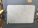 泰克森筆記本內膽包14英寸適用華為蘋(píng)果macbook聯(lián)想16女平板電腦保護套 可拆手提-灰色-羊巴皮+絨毛減震 13-13.3英寸 曬單實(shí)拍圖
