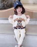FNJ KIDS女童運(yùn)動(dòng)套裝春秋2025新款中大童加絨衛(wèi)衣兒童衣服兩件套 米色（春秋款） 90 (建議身高80-90cm) 曬單實(shí)拍圖