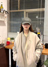 YOMC2025美式棒球服女春秋新款寬松休閑薄款短款?yuàn)A克棉服夾棉外套女 米灰色(不夾棉) 薄款 M 建議115-130斤 曬單實(shí)拍圖
