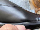 【高端手工內縫線(xiàn)真皮大底系列】SATON皮鞋男商務(wù)正裝職場(chǎng)三接頭真皮系帶擦色內增高圓頭牛津鞋新郎婚鞋 黑色 42 曬單實(shí)拍圖