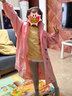 天堂兒童雨衣幼兒園小孩雨披小學(xué)生男童女童寶寶雨衣帶帽檐隱藏書包位 粉色 L 曬單實(shí)拍圖