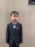 羅蒙兒童西裝套裝男童花童禮服帥氣西服主持人鋼琴畢業(yè)演出服秋狂歡節 外套+褲子+馬甲+襯衫+領(lǐng)結 110 曬單實(shí)拍圖