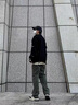 筱雪凌休閑褲男美式cleanfit伐木工裝褲男士夏季新款寬松直筒長褲子男款 2345軍綠色 L 曬單實拍圖