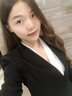 安依蓮職業(yè)裝女裝套裝小西裝女春秋商務正裝美容院套裙氣質(zhì)珠寶店工作服 2986黑色西裝+褲子+吊帶 S 曬單實拍圖