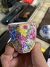 容山堂順達彩繪琺瑯彩杯陶瓷品茗杯主人杯單杯茶盞功夫茶具套裝  粉彩琺瑯描金茶杯茶托套裝-萬(wàn)花八角 曬單實(shí)拍圖