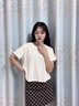 韓風(fēng)chic純色短袖女裝ins新款夏季寬松休閑前短后長(zhǎng)設(shè)計(jì)感t恤上衣 杏色【廠家直銷 當(dāng)天發(fā)貨】 L 建議【105-120斤】 曬單實(shí)拍圖