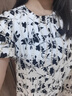 對白X凱伊萊文聯(lián)名復(fù)古重工鏤空繡花連衣裙女2025夏季新款碎花裙 黑白藝術(shù)花 L 曬單實拍圖