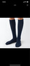 無(wú)印良品（MUJI） 女式 合腳直角 高筒襪 長(cháng)筒襪女春季 小腿襪 DAH02A4S 深藏青色 曬單實(shí)拍圖