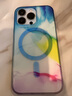 飛利浦（PHILIPS）適用于蘋(píng)果13pro手機殼新款全包防摔超薄iphone13磁吸網(wǎng)紅潮牌保護殼  蘋(píng)果13 Pro【水墨藍粉*水彩印】 曬單實(shí)拍圖