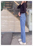 AEMAPE 褲子女2026春秋冬季女裝高腰闊腿褲牛仔褲女寬松顯瘦加絨直筒褲 MX-10-1215_復古藍加絨 M _建議_95-105斤 曬單實(shí)拍圖