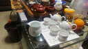 恒福整套茶具套裝定窯白瓷高端功夫茶壺茶杯帶托盤(pán)國(guó)畫(huà)大師賴(lài)少其作品 石斛花托盤(pán)組 曬單實(shí)拍圖