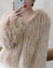 AJLAJK皮草外套女狐貍毛年輕款加厚2025新款仿貉子毛編織皮草外套女短款 奶茶色 S 曬單實(shí)拍圖