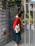 艾美琦美（AIMEIQIMEI）紅色法式小香風(fēng)羊羔毛絨外套女秋冬季2024新款小個(gè)子加絨加厚上衣 紅色（加厚） 加絨 M 曬單實(shí)拍圖