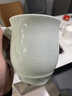 汝卿汝窯汝瓷龍頭杯會(huì )議杯陶瓷大容量帶蓋伴手禮品辦公杯馬克杯 玉青釉 300ml 曬單實(shí)拍圖