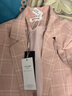 皮爾卡丹（pierre cardin）23年新款格子西裝女春秋款女裝新款短款收腰小西裝外套韓版修身外 粉色 XL 建議110-120斤 曬單實(shí)拍圖