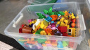 禧天龙积木分类磁力片收纳箱儿童玩具零件收纳盒大小颗粒分格分类整理箱 【大号双层6格】高透明白 实拍图