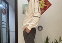 花花公子（PLAYBOY）衛(wèi)衣男2025春秋季新款時尚百搭韓版長袖t恤男潮流休閑寬松上衣男 白色 XL 曬單實拍圖
