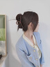TsfulE.LY高級感抓夾鯊魚(yú)夾大號發(fā)夾女2024新款后腦勺發(fā)量大發(fā)卡頭飾 大號藍咖色 曬單實(shí)拍圖