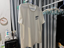 名創(chuàng)優(yōu)品（MINISO）冰絲T恤男夏季男生運(yùn)動(dòng)休閑寬松短袖2025新款涼感透氣速干衣服男t 白色(清新雅藍(lán)胸標(biāo)) XL 180(不起球不掉色) 曬單實(shí)拍圖