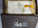中國風(fēng)湘繡手工刺繡方巾真絲女士手絹古風(fēng)手帕小絲巾送老外的禮物 米白玉蘭枝 曬單實(shí)拍圖
