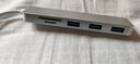 久宇 Type-c轉接器 擴展塢適用于筆記本電腦雷電3連接有線(xiàn)鍵鼠SD TF讀卡器連3個(gè)USB3.0 讀取U盤(pán)轉換頭 銀色 轉3個(gè)USB3.0+SD讀卡器 微軟Surface Go/GO2/GO3 曬單實(shí)拍圖