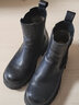 NINE WEST/玖熙英倫中跟煙筒靴拼接增高瘦瘦靴 NG314008CK黑色38 曬單實(shí)拍圖