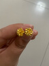 曼卡龍黃金耳釘出水芙蓉花足金耳環(huán)耳飾大氣花瓣送女友禮物 3.46g 曬單實(shí)拍圖